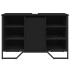 Armario de lavabo de baño madera ingeniería negro 91x35x60