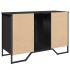 Armario de lavabo de baño madera ingeniería negro 91x35x60
