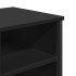 Armario de lavabo de baño madera ingeniería negro 91x35x60
