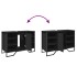 Armario de lavabo de baño madera ingeniería negro 91x35x60