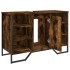 Armario lavabo baño madera ingeniería roble ahumado 91x35x60