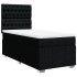 Cama box spring con colchón tela negro 80x200