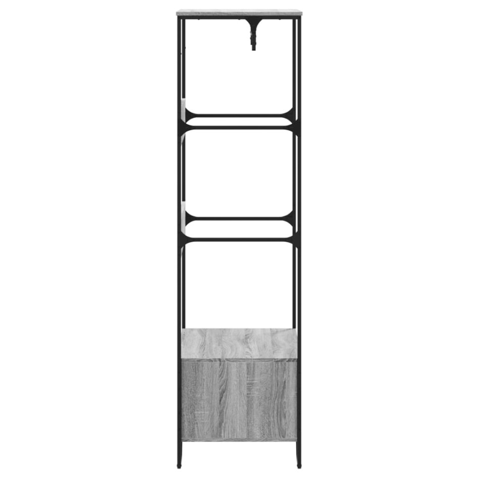 Armario de madera de ingeniería gris Sonoma 90x50x180