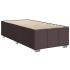Cama box spring con colchón tela marrón oscuro 80x200