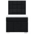 Cama box spring con colchón tela negro 90x190
