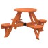 Mesa de picnic para 4 niños agujero para sombrilla madera