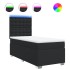 Cama box spring individual con colchón cuero sintético
