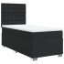 Cama box spring individual con colchón cuero sintético