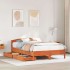 Estructura de cama sin colchón madera maciza marrón 120x190