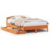Estructura de cama sin colchón madera maciza marrón 120x190