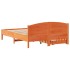 Estructura de cama sin colchón madera maciza marrón 120x190