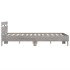 Estructura de cama cabecero y luces LED gris Sonoma 135x190