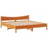 Estructura cama con cajones madera pino marrón cera 200x200