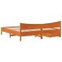 Estructura cama con cajones madera pino marrón cera 200x200