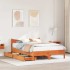 Estructura de cama con cajones madera pino marrón 120x190