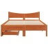 Estructura de cama con cajones madera pino marrón 120x190