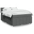 Cama box spring con colchón tela gris oscuro 140x200