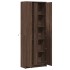 Aparador con LED madera ingeniería marrón roble 74x32,5x200