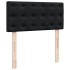 Cama box spring con colchón cuero sintético negro 90x190