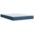 Cama box spring con colchón tela azul 140x200