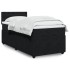 Cama box spring con colchón terciopelo negro 90x200