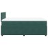 Cama box spring con colchón terciopelo verde oscuro 120x190