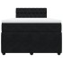 Cama box spring con colchón terciopelo negro 120x190