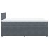 Cama box spring con colchón terciopelo gris oscuro 120x200
