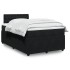 Cama box spring con colchón terciopelo negro 120x200