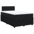 Cama box spring con colchón terciopelo negro 120x200
