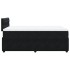 Cama box spring con colchón terciopelo negro 120x200