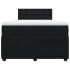 Cama box spring con colchón terciopelo negro 120x200