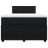 Cama box spring con colchón terciopelo negro 120x190