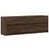 Mueble de TV LED madera ingeniería marrón roble 140x34x50