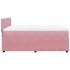 Cama box spring con colchón terciopelo rosa 140x190