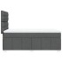 Cama box spring con colchón tela gris oscuro 90x190