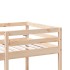 Cama alta con escritorio y asientos madera maciza 90x200