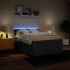 Cama box spring con colchón tela azul 140x200