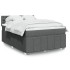 Cama box spring con colchón tela gris oscuro 140x200