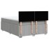 Cama box spring con colchón tela gris claro 160x200