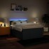 Cama box spring con colchón tela azul 160x200