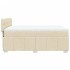 Cama box spring con colchón tela color crema 160x200