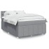 Cama box spring con colchón tela gris claro 160x200