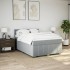 Cama box spring con colchón tela gris claro 160x200