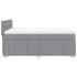 Cama box spring con colchón tela gris claro 160x200