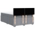 Cama box spring con colchón tela gris claro 160x200