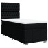 Cama box spring con colchón tela negro 80x200
