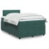 Cama box spring con colchón terciopelo verde oscuro 120x200