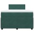 Cama box spring con colchón terciopelo verde oscuro 120x200