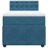 Cama box spring con colchón terciopelo azul 90x200